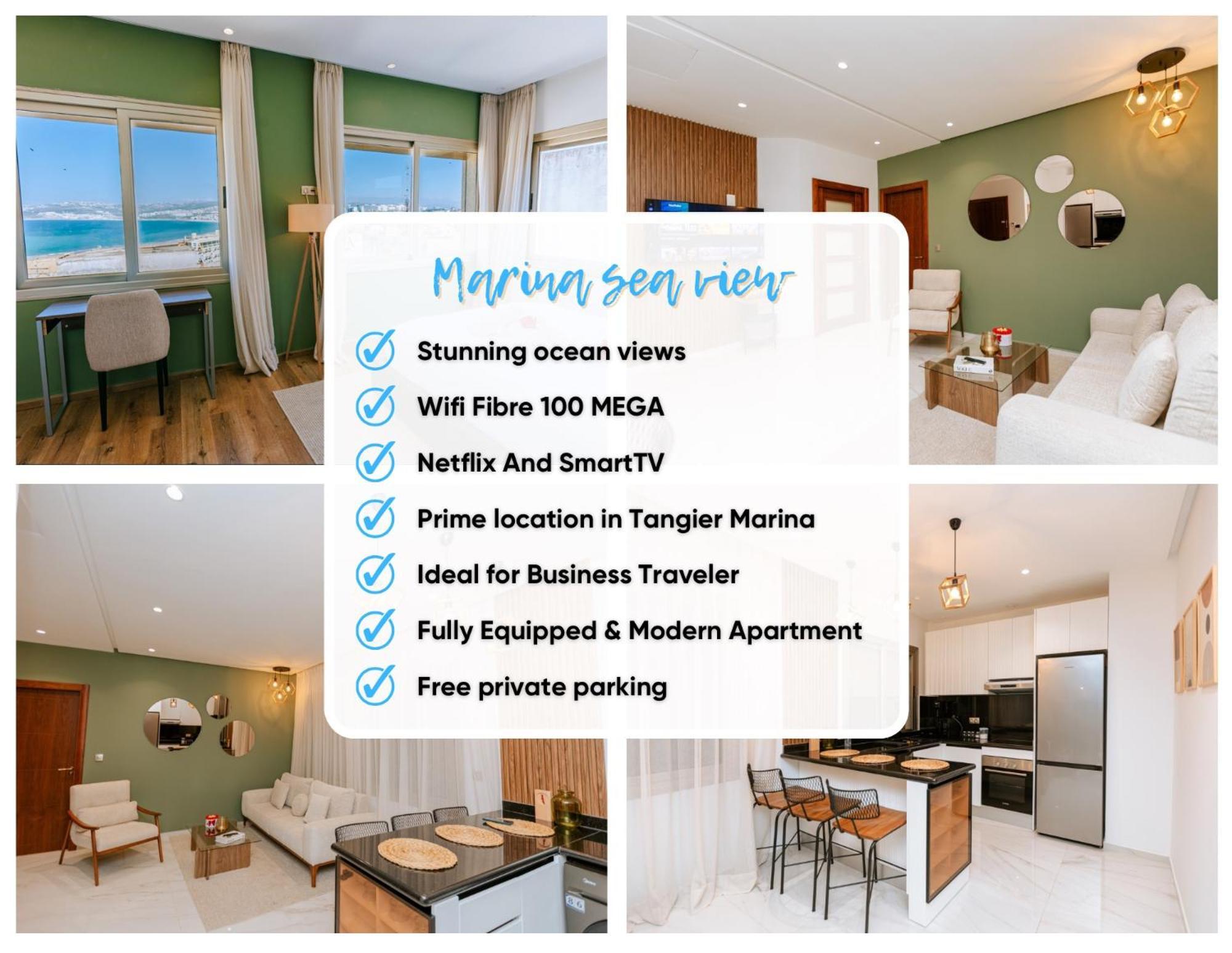 Marina Sea View With Private Parking & Wifi High Speed ! Apartment *